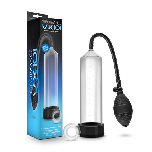 Blush Performance Vx101 Male Enhancement Pump — Clear, 8" Insertable - BL-01109