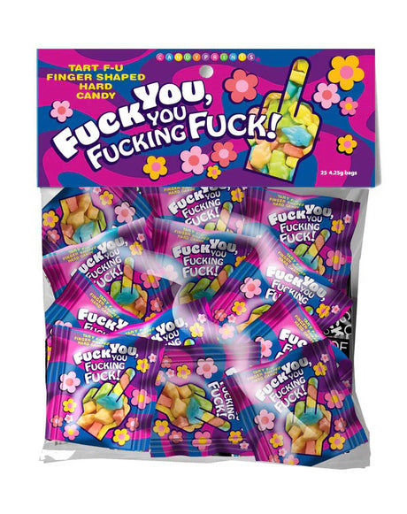 Little Genie Middle-Finger Novelty Candy — 25 Mini Packs (125 Candies) - LG-CP1259