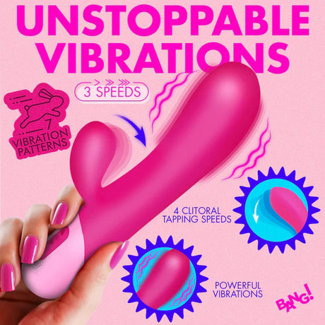 Clit Tapping Vibrating Rabbit - Pink
