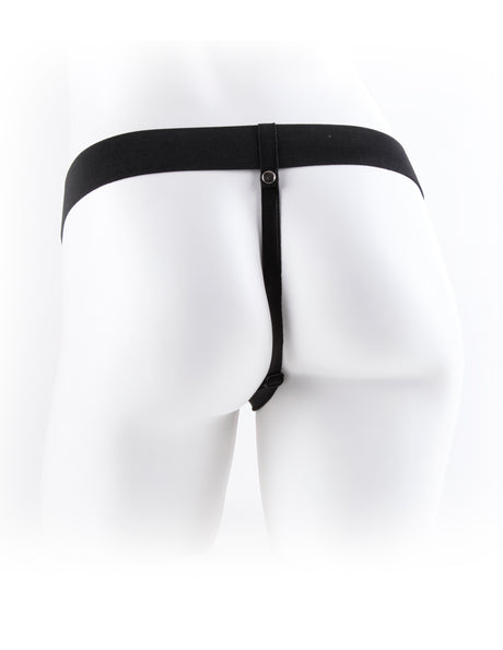 Pipedream 9 Inch Vibrating Hollow Strap-On with Balls — Flesh - PD3377-21