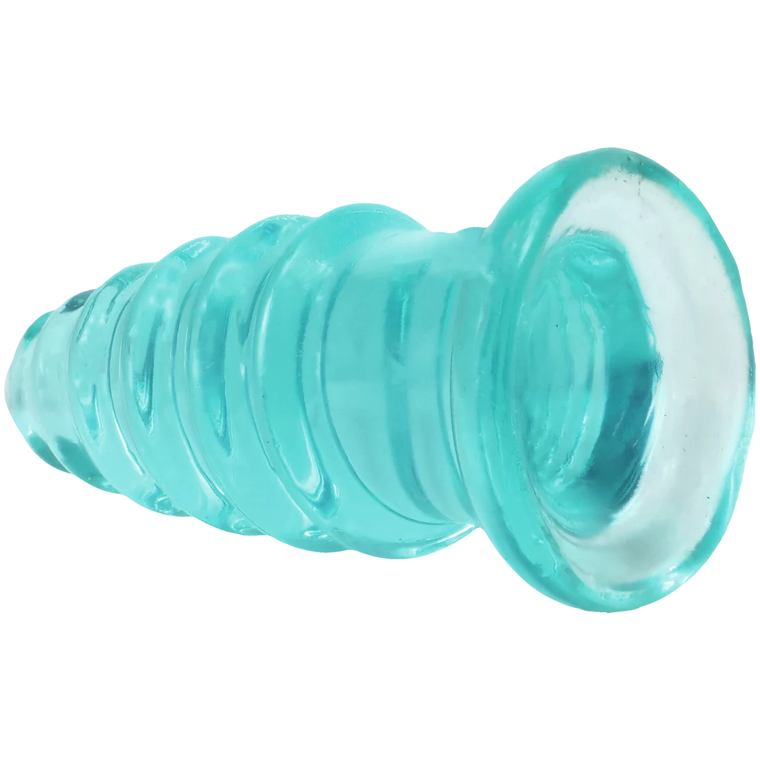 Doc Johnson Crystal Jellies Anal Twist — 5 Inch, Teal - DJ0289-10-CD