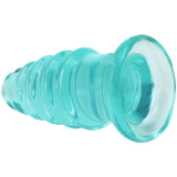 Doc Johnson Crystal Jellies Anal Twist — 5 Inch, Teal - DJ0289-10-CD