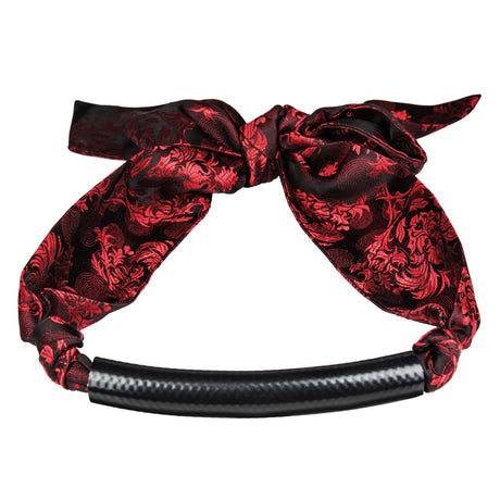 CalExotics Scandal Bar Gag with Red & Black Brocade Ties - SE2712083