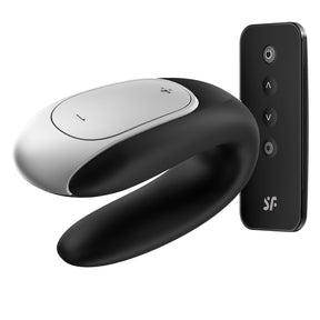 Satisfyer Double Fun Couples Vibrator — Black - J2008-15-1