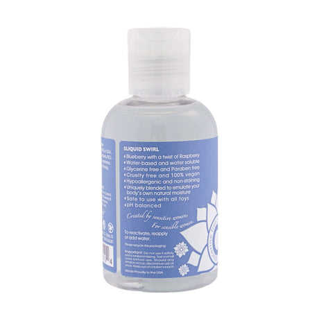 Sliquid Naturals Swirl Blue Raspberry Water-Based Lubricant, 4.2 fl oz - SLIQ010