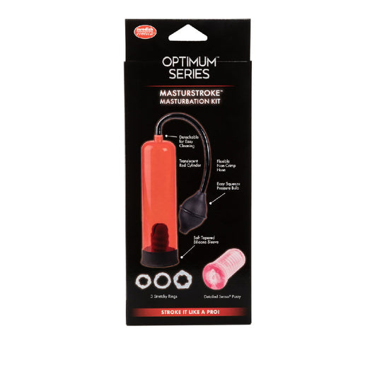 CalExotics Nick Manning Masturstroke Masturbation Kit — Pump, Sleeve & 3 Rings - SE1028003