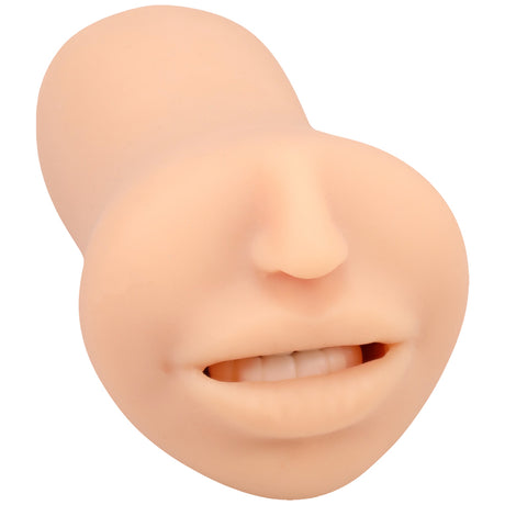 Doc Johnson Cum Guzzler Ultraskyn Mouth Masturbator — Vanilla, 5.5 in - DJ0684-53-BX