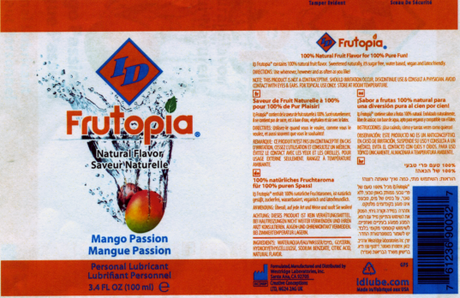 I.D. Lubricants Frutopia Mango Passion Flavored Lubricant — 1 oz - ID-TME-01