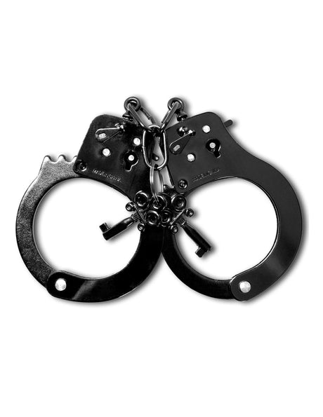 Pipedream Fetish Fantasy Anodized Metal Cuffs - Black - PD3816-23