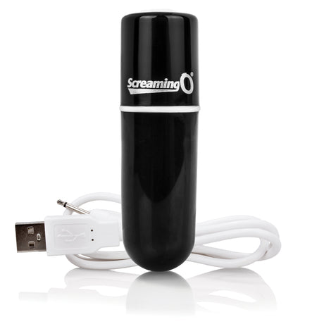 Screaming O Charged Vooom Rechargeable Bullet Vibe, Black - AMV-BL-101E