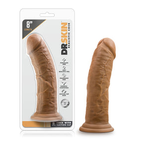 Blush Dr. Skin 8 Inch Realistic Dildo with Suction Cup — Mocha - BL-12807