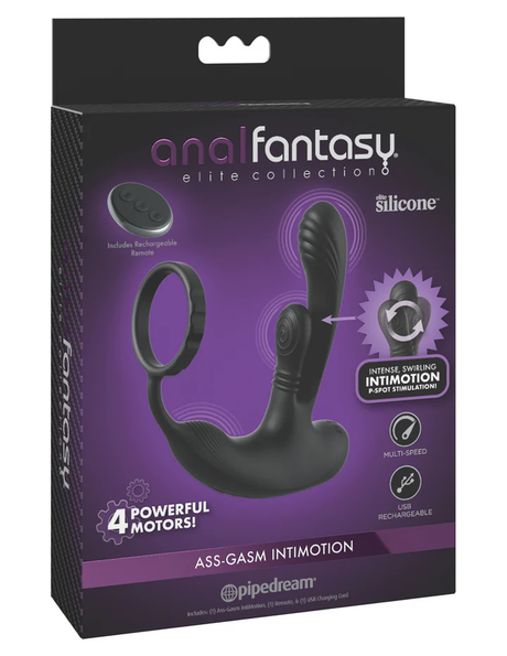 Pipedream Anal Fantasy Elite IntiMotion Anal Plug — Black - PD4798-23