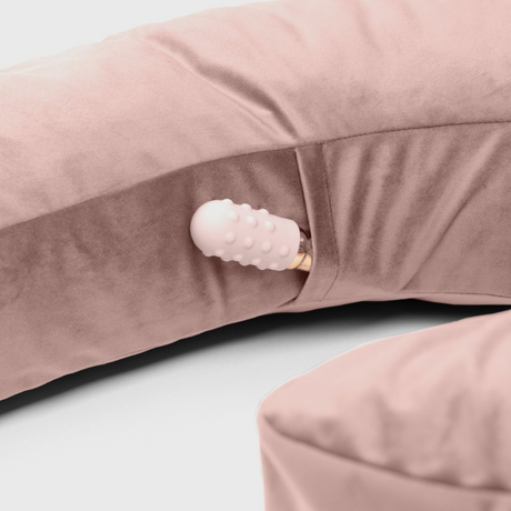 Liberator Lune Side Snuggle Pillow with Palm Vibrator — Rose - L3681