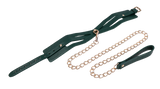 Sportsheets Indica Cutout Collar and Leash — Emerald, Adjustable Fit - SS10216