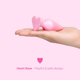 b-Vibe Butties b-Mine Silicone Butt Plug — 3.5" Heart Base - BV3041