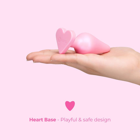 b-Vibe Butties b-Mine Silicone Butt Plug — 3.5" Heart Base - BV3041