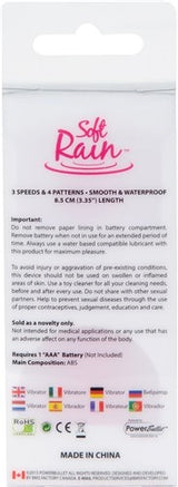 Soft Rain Power Bullet 3 Inch Breeze Coated 7 Function - Pink by BMS Factory
