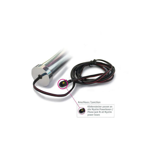 Mystim O(h!)-thello Oval E‑Stim Dildo — Aluminum, 14 cm - MY1104