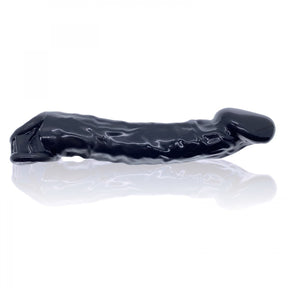 Oxballs Muscle Ripped Slim Veiny Cocksheath — Night Black, 9.25in - OX-3046-NGT