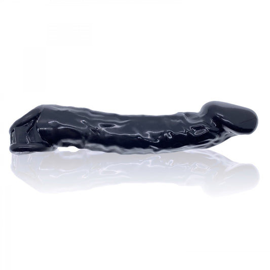 Oxballs Muscle Ripped Slim Veiny Cocksheath — Night Black, 9.25in - OX-3046-NGT