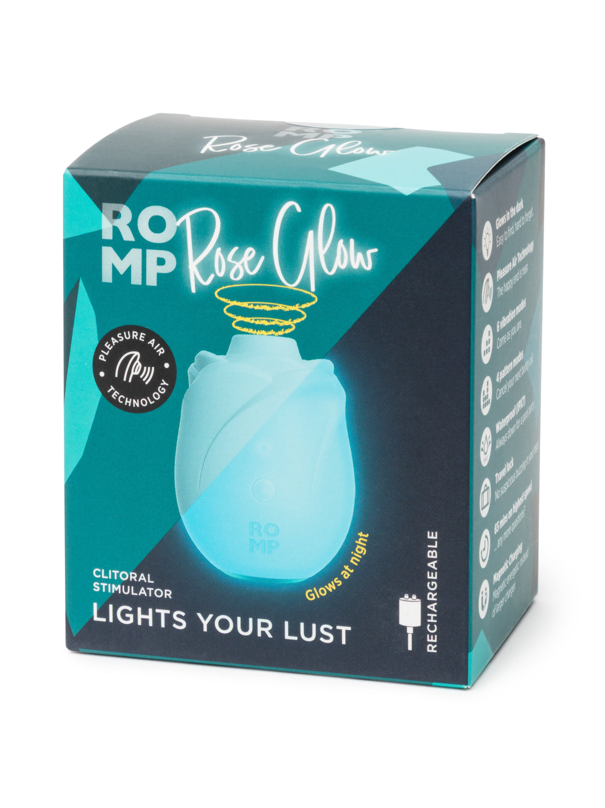 ROMP Rose Glow Clitoral Stimulator — Glow-In-The-Dark - RM4694