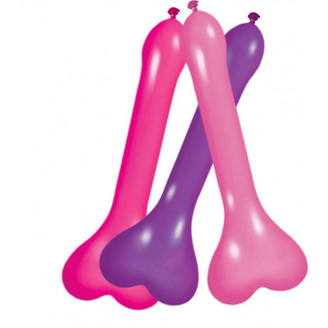 Hott Products Pecker Novelty Balloons, Assorted Colors — 6 Pack, 12 in. - HTP2959