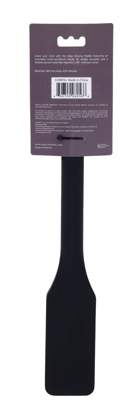 Sportsheets Edge Silicone Paddle — Lettered Head, Metal Handle - SP0566