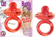 Nasstoys Clit Buddy 2 Vibrating Jelly Cock Ring — Red - NW2094-1