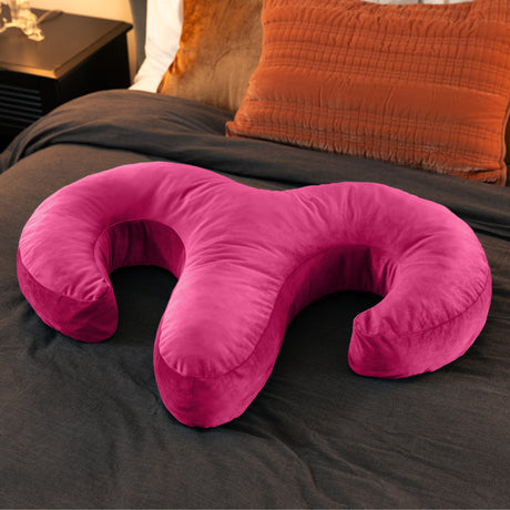 Liberator Arie Duo Spooning Pillow with Palm Vibrator, Pink - L3728