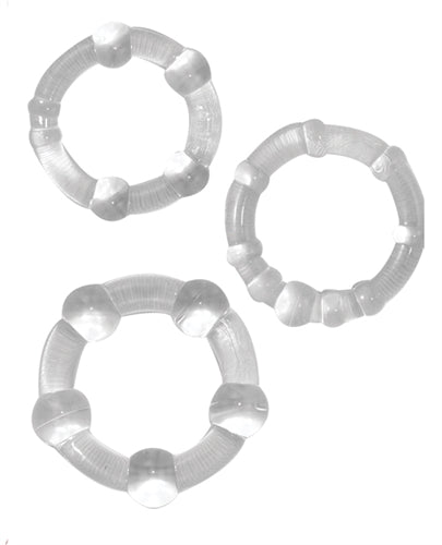 Ram Beaded Cockrings - Clear by Nasstoys