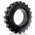 OXBALLS Plushy Single Ring Cock Ring — Black Mica - OX-3207-BKM