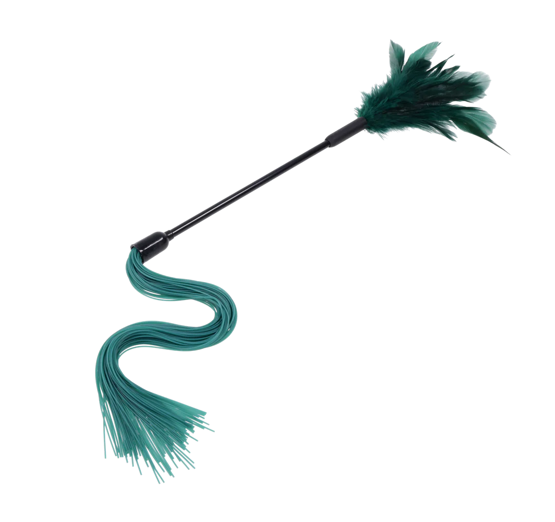 Sportsheets Indica Feather Tickler — Green Dual-Ended Teaser - SS10221