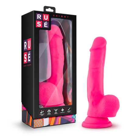 Blush Ruse Shimmy Realistic Dildo — 6 in Insertable, Hot Pink - BL-83700
