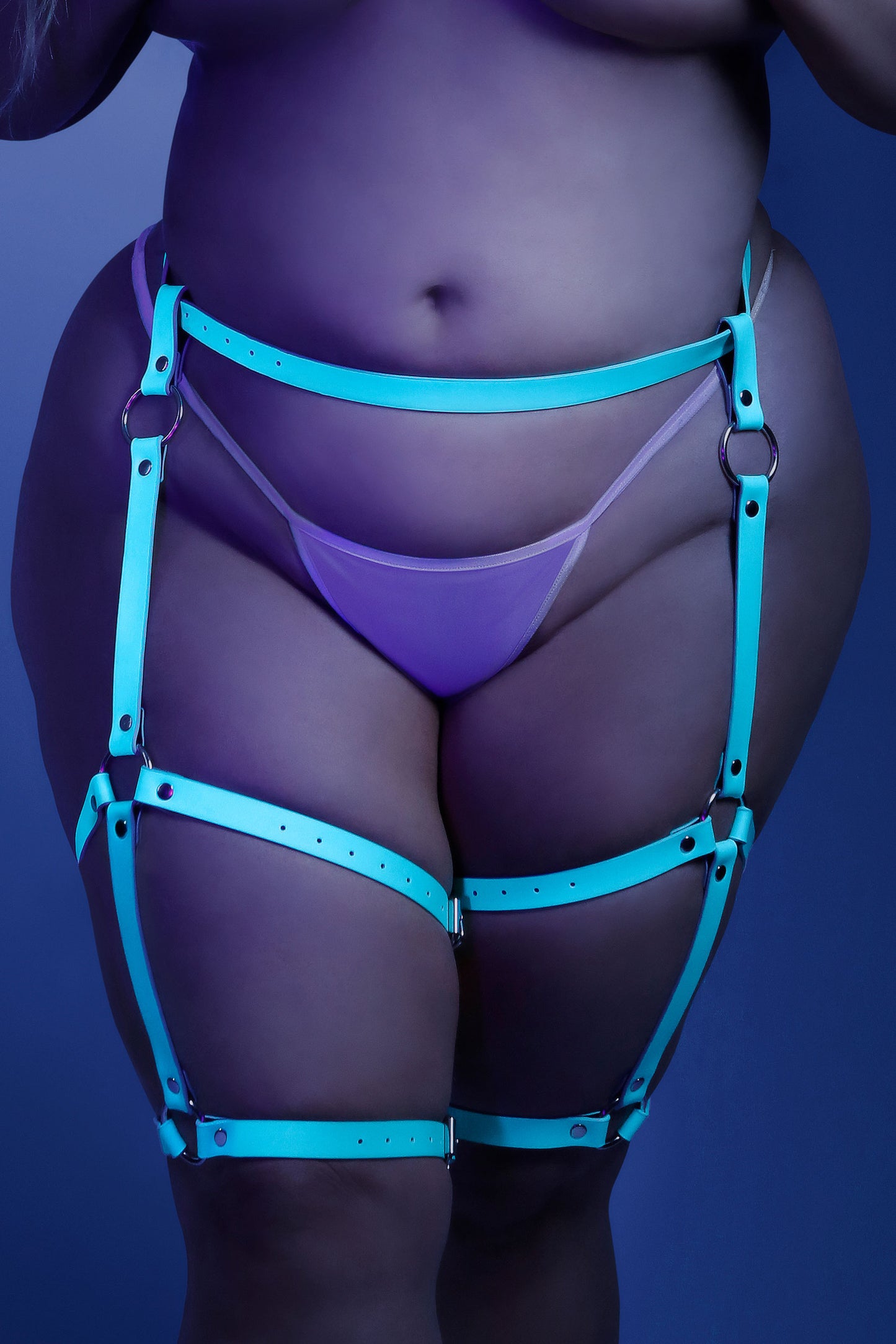 Leg Harness - One Size - Light Blue by Fantasy Lingerie