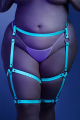 Fantasy Lingerie Light Blue Leg Harness — One Size - FL-GL2115-OS-B