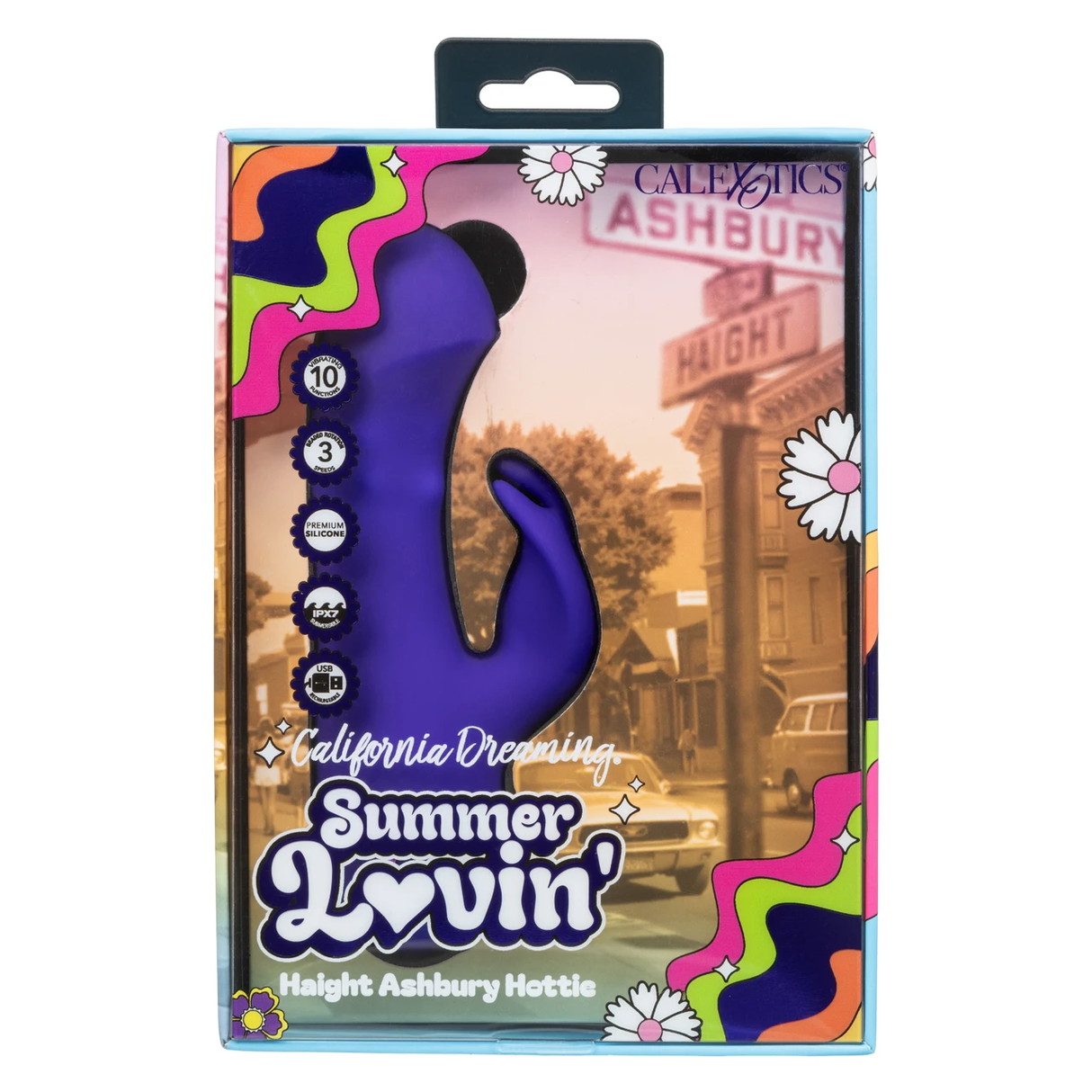 CalExotics Summer Lovin' Dual Rotating G-Shaped Vibrator — Purple - SE4348103