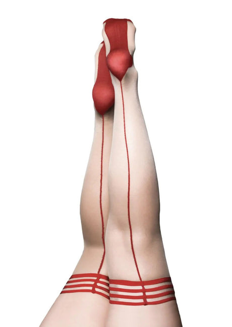 Kix'ies Whitney Back-Seam Thigh Highs — Nude, Size D - KX-1334D-NUD-D