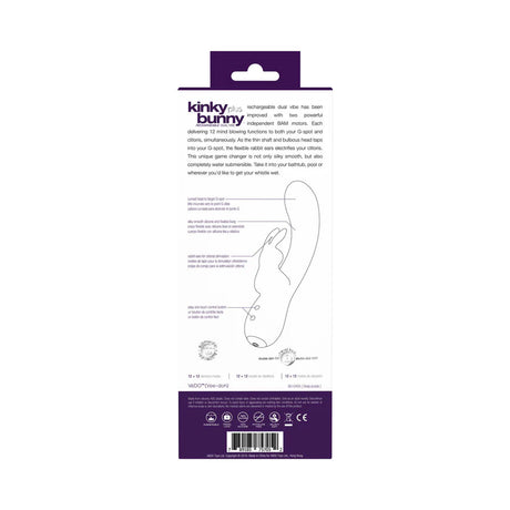 Kinky Bunny Plus Rechargeable Rabbit - Purple by VeDO