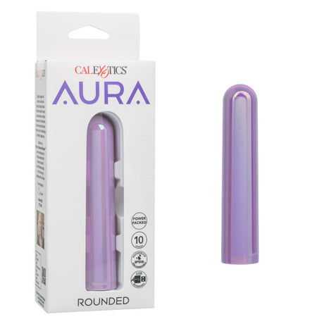 CalExotics Aura Rounded Purple Mini Vibrator — 5 in - SE0648123