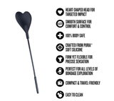 Blush Temptasia Ardor Heart Crop — Black, Puria Silicone (14.49 in) - BL-55575