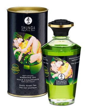 Shunga Aphrodisiac Organica Warming Oil — Exotic Green Tea, 100 mL - SHU2311