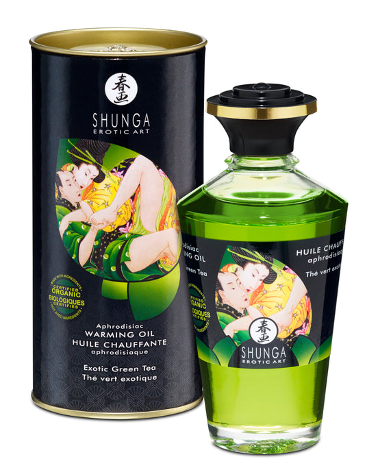 Shunga Aphrodisiac Organica Warming Oil — Exotic Green Tea, 100 mL - SHU2311