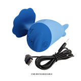 Pretty Love Dolphin Mini Vibrator — Blue - BI-300147