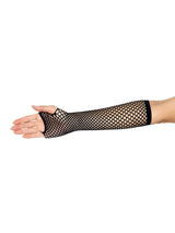 Leg Avenue Triangle Net Fingerless Gloves — Black, One Size - LA-2024BLK