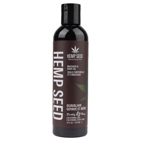 Earthly Body Hemp Seed Massage & Body Oil — Guavalava, 8 fl oz - EB-MAS068