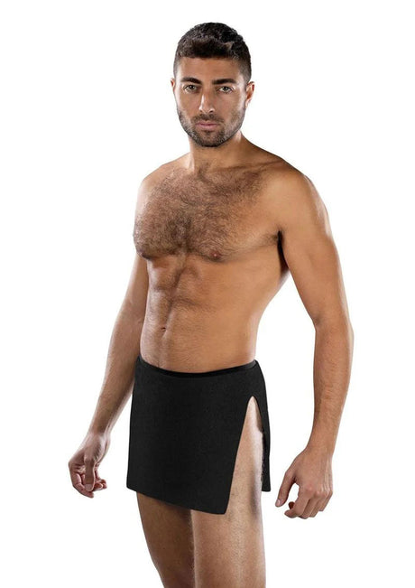 Envy Menswear Bulging Blossom Lace Wrap Skirt, Black (OS) - EV-BLE328