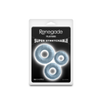 nsnovelties Renegade Players Cock Ring Set, Gray (3 Sizes) - NSN-1128-59