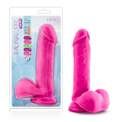 Au Natural - Bold - Hero - 8 Inch Dildo - Pink by Blush