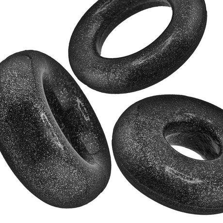 OXBALLS Cockpack 3-Pack Cock Rings — Black Mica - OX-3210-BKM