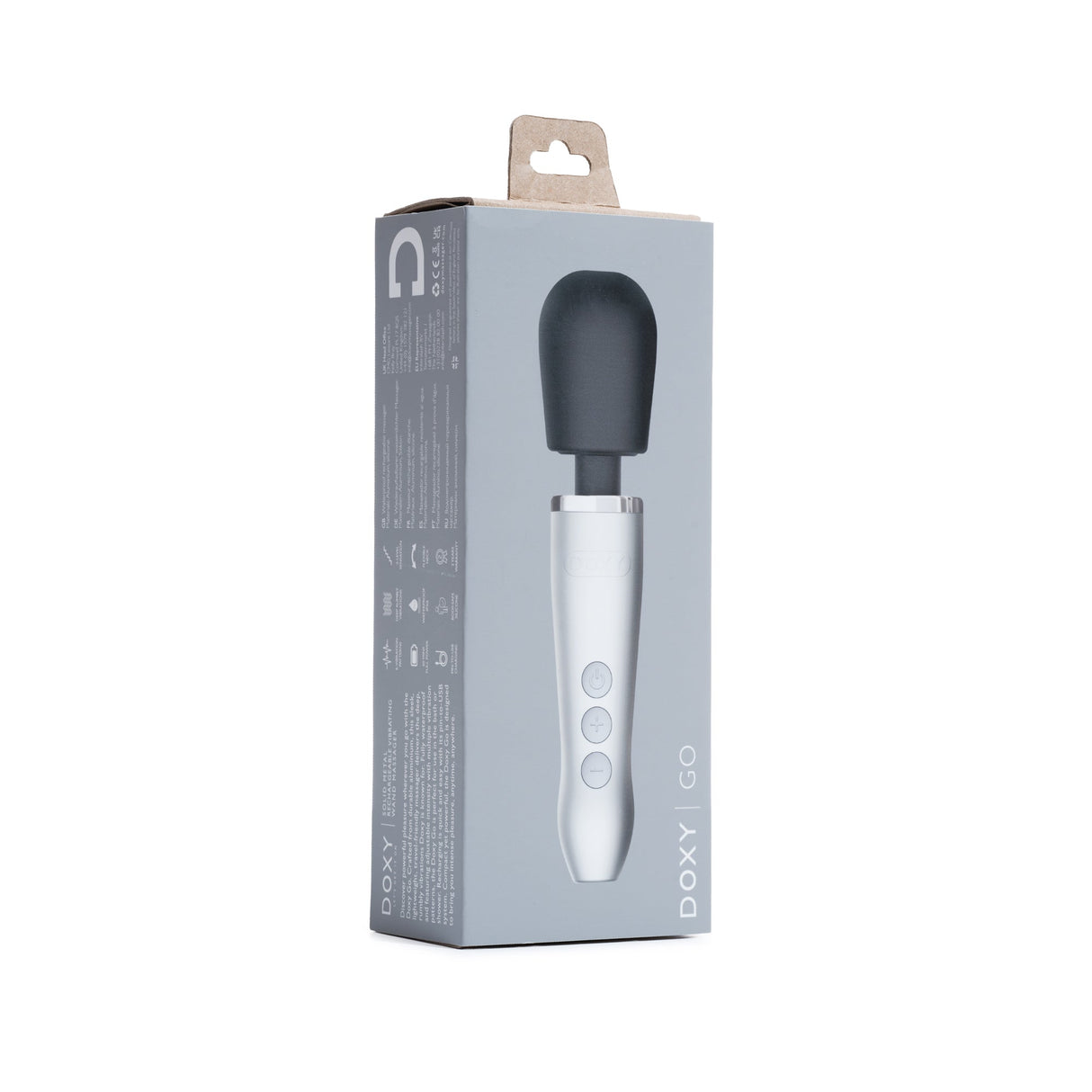 DOXY Doxy Go Brushed Metal — 15 cm Compact Travel Wand - DX0425